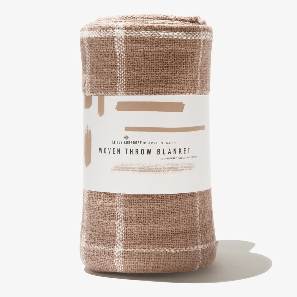 Woven Throw Blanket - Taupe